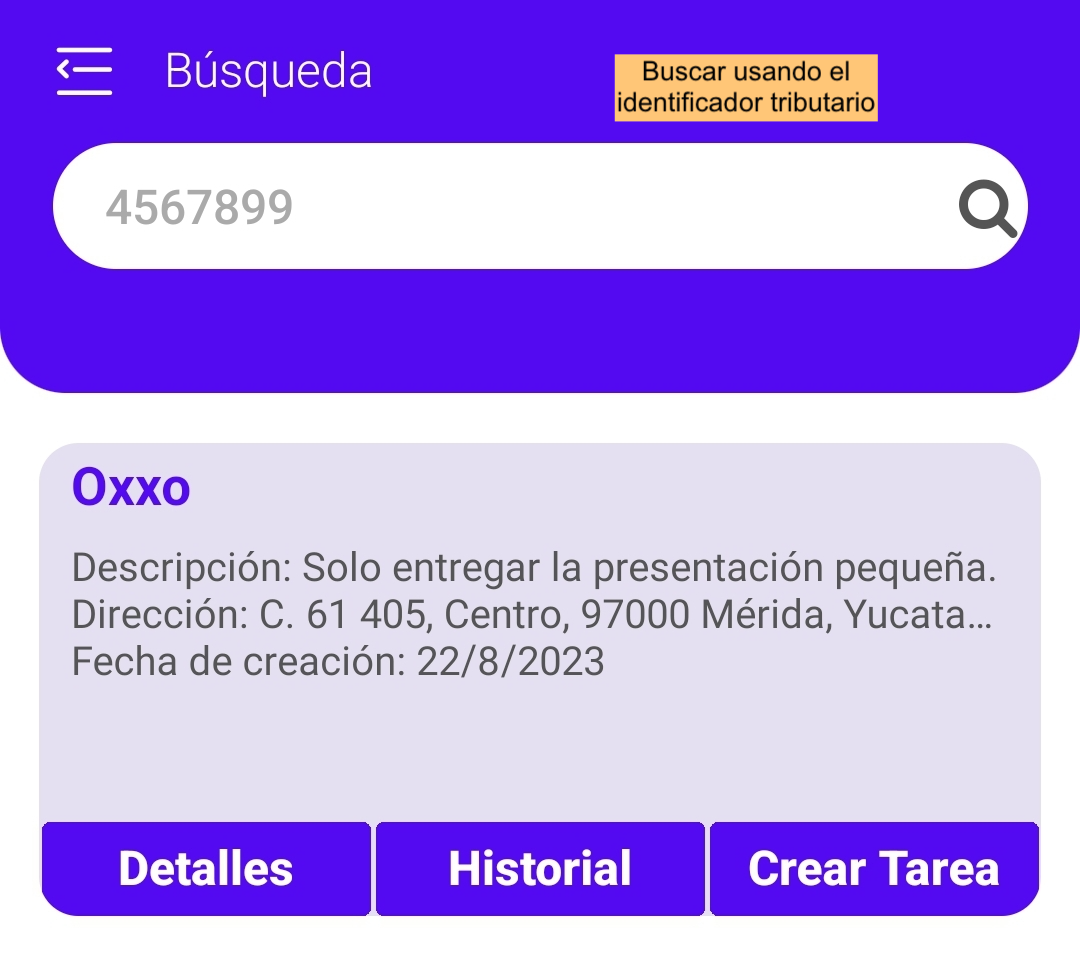 Client search by tax id